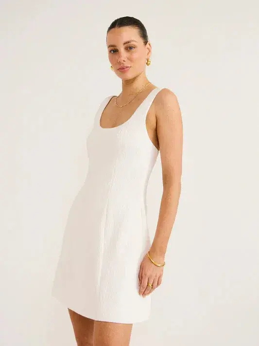 Anna Quan Riona Mini Dress Cream Size 8 - Image 2