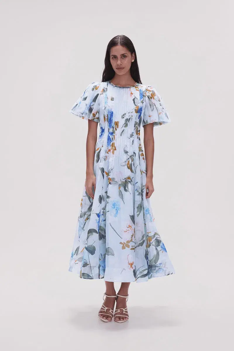 AJE - Nova Pleated Midi Dress Divine Orchid - Size 16 - Image 1