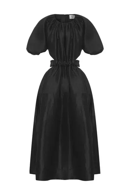 AJE -  Mimosa Cut Out Midi Dress Black - Size 12 - Image 4