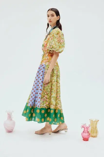 Alemais - Finn Shirt Dress Print Multi - Size 12 for rent on The Volte - main image