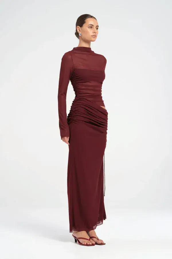 Benni - Mable Maxi Dress - Plum - Size 6 for rent on The Volte - main image