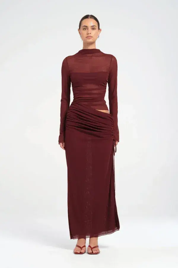Benni - Mable Maxi Dress - Plum - Size 6 for rent on The Volte - main image
