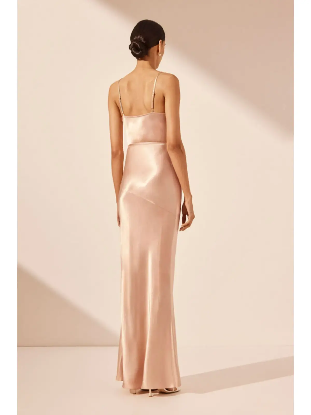 Shona Joy La Lune Bias Cowl Maxi Dress Desert Rose Size AU 10 - Image 3
