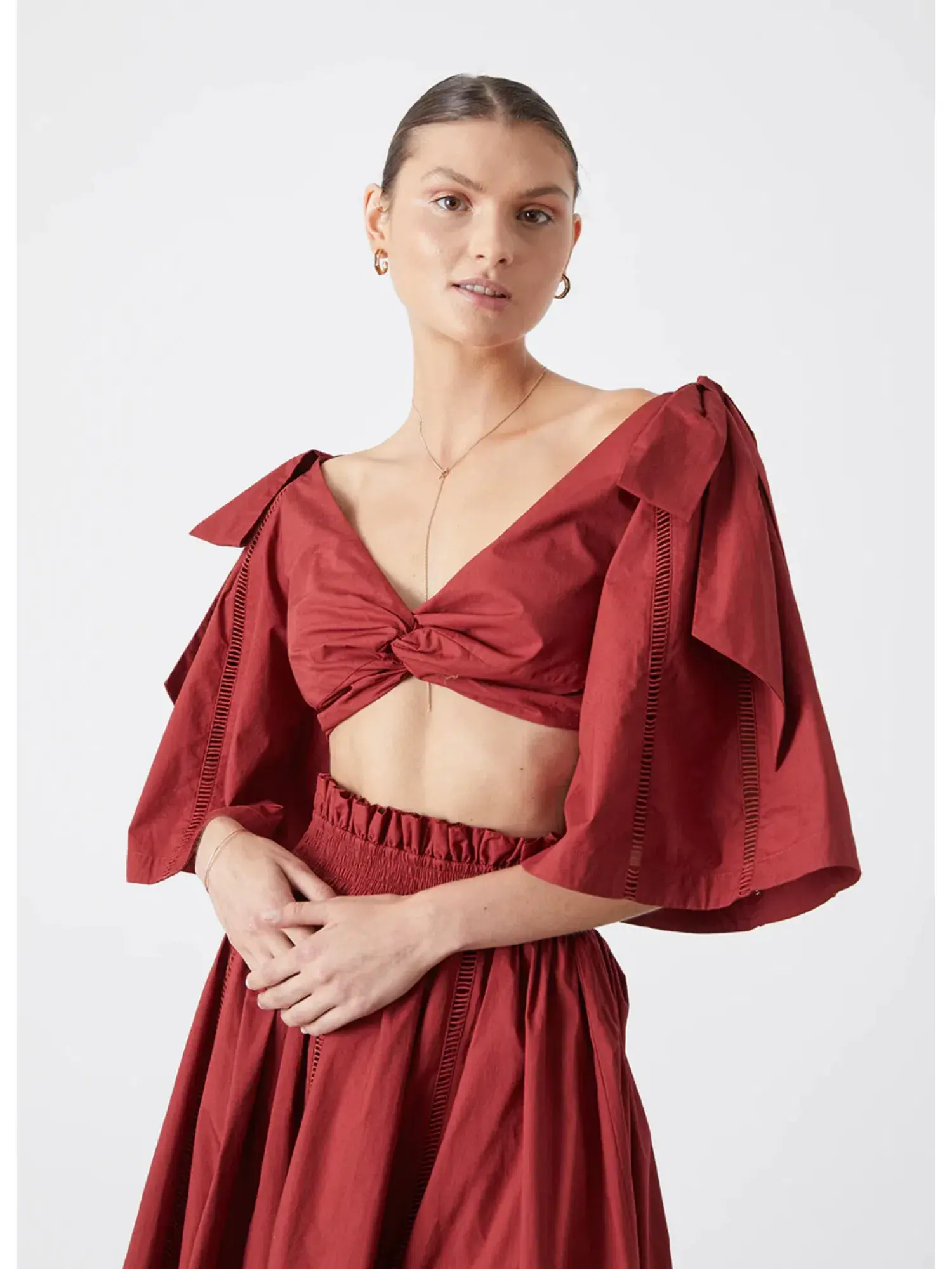 Joslin Studio Hollie Organic Cotton Crop Top + Skirt set Size 8  - Image 2