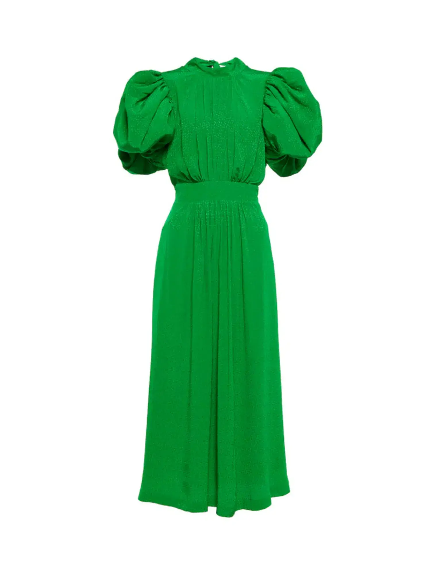 Rotate By Birger Christensen Noon Puff Sleeve Dress Green Size AU 8 - Image 3
