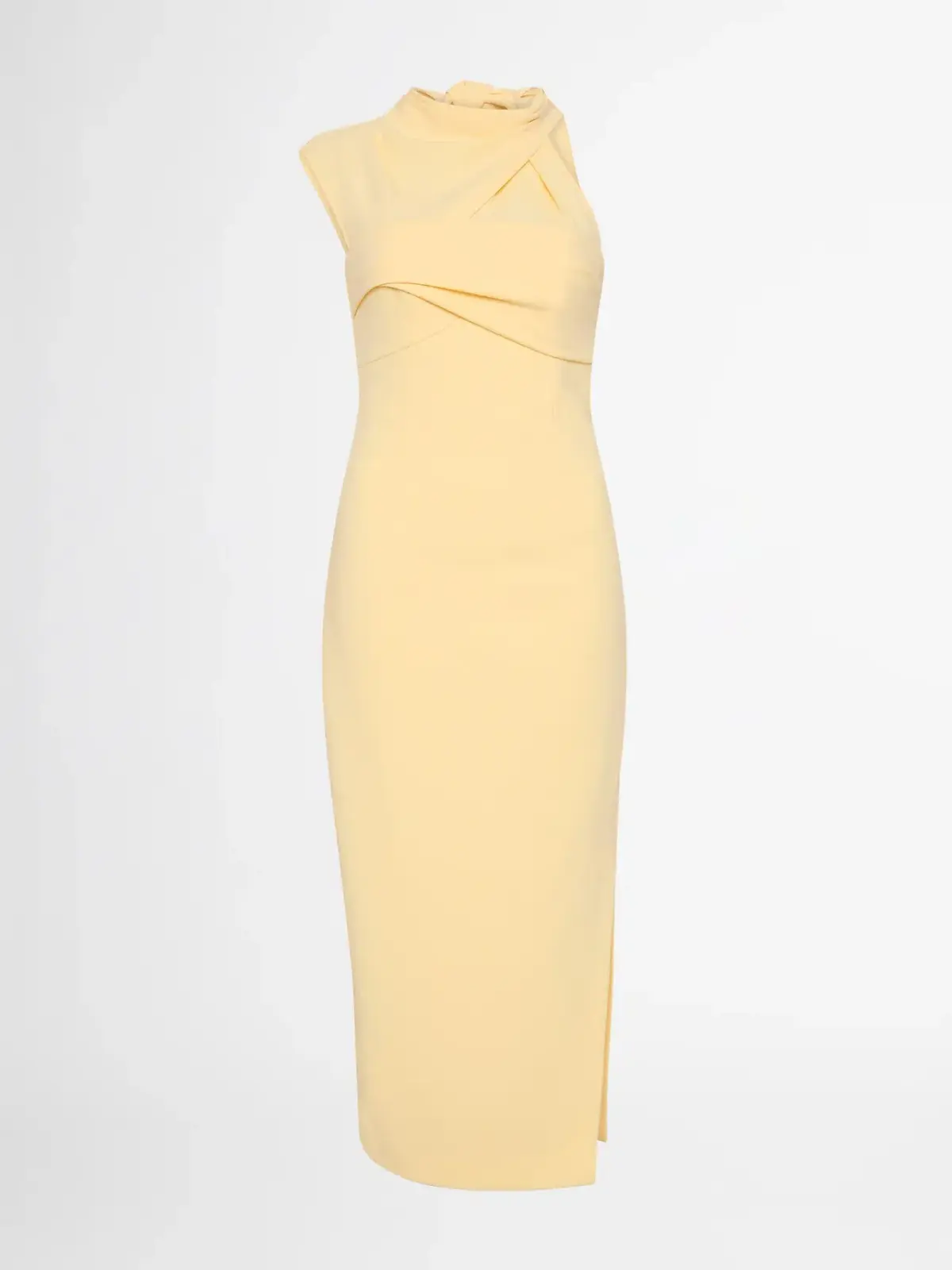 Shieke Zoe Midi Dress Yellow Size AU 6 - Image 4