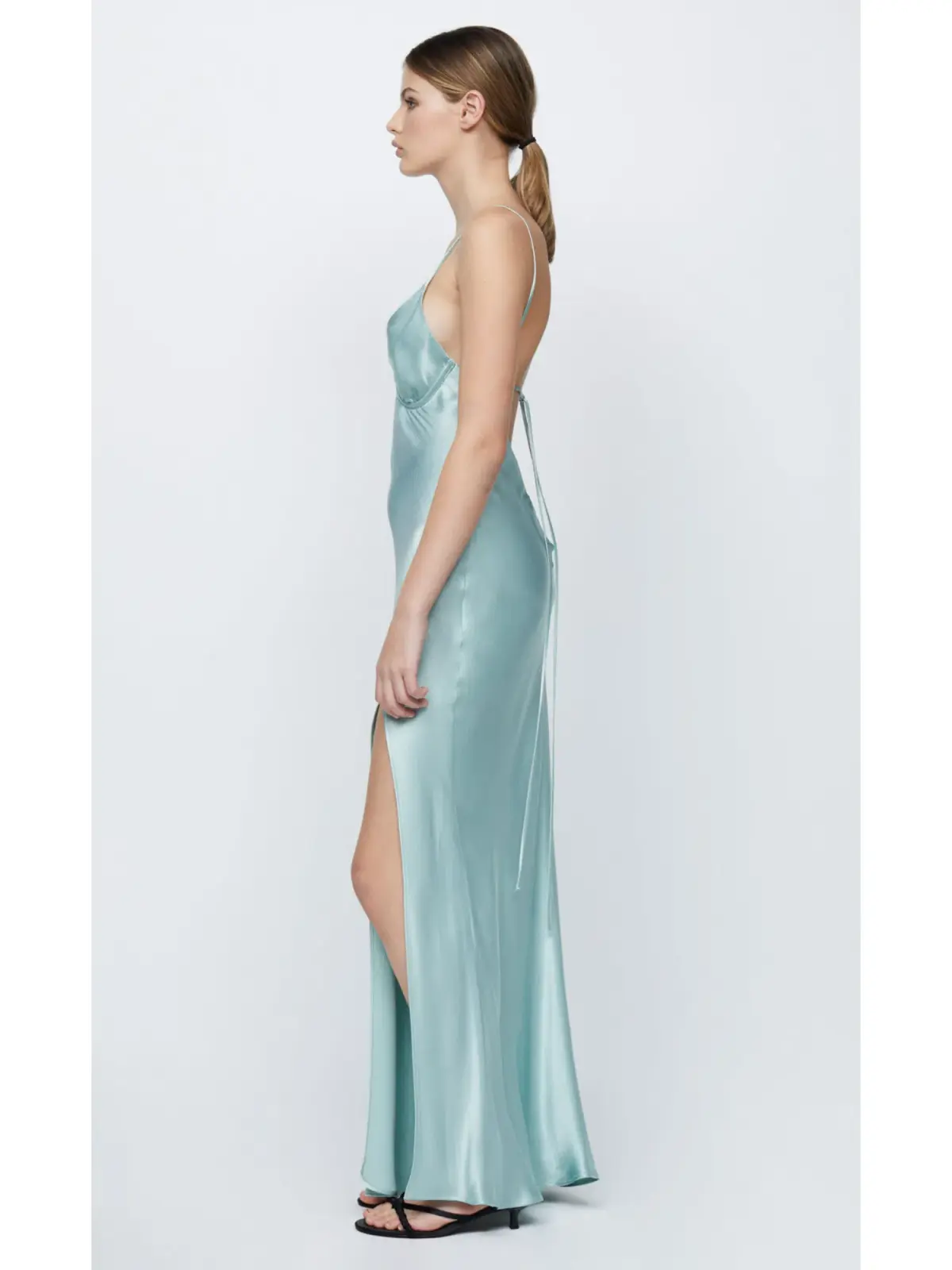 Bec & Bridge Ren Split Maxi Dress Seafoam Green Size AU 6 - Image 3