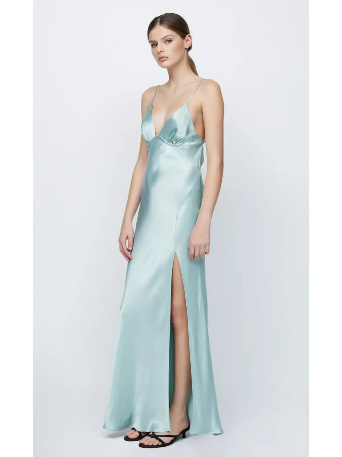 Bec & Bridge Ren Split Maxi Dress Seafoam Green Size AU 6 - Image 2