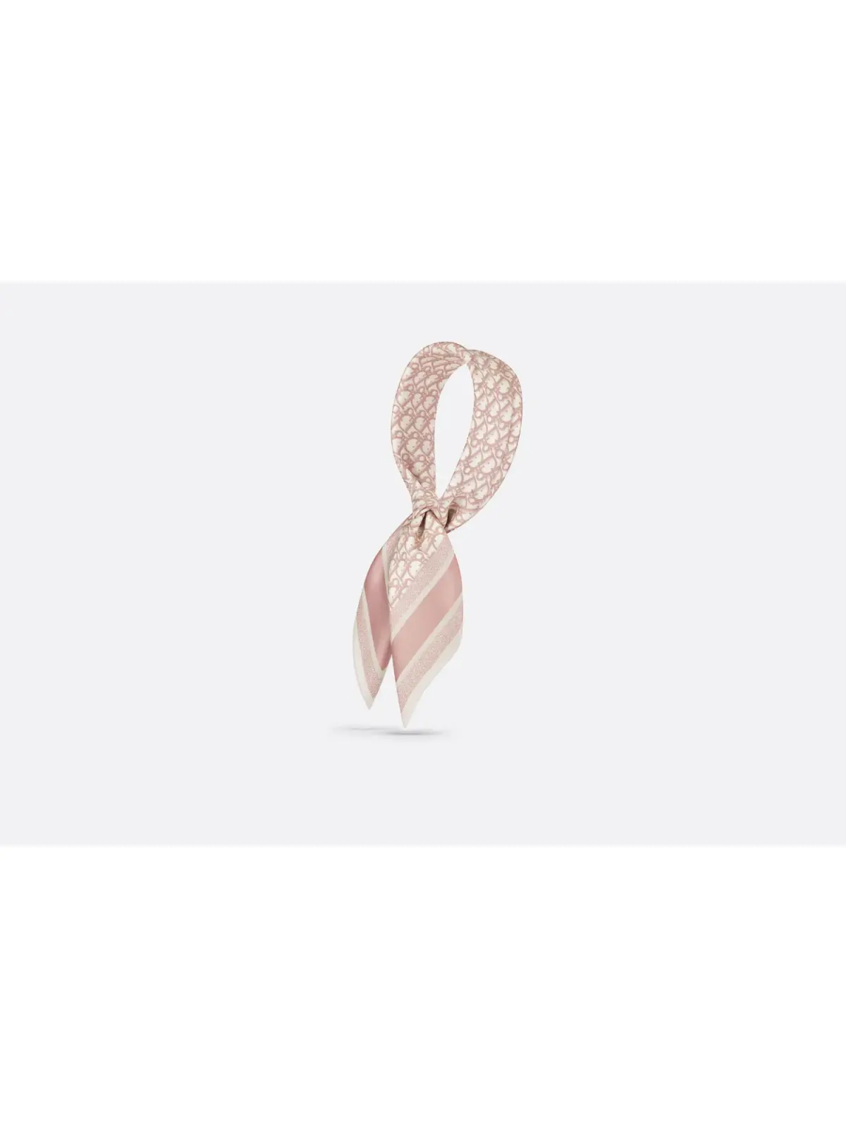 Dior Scarf Oblique Diortwin 90 Square Grey/Pink  - Image 4