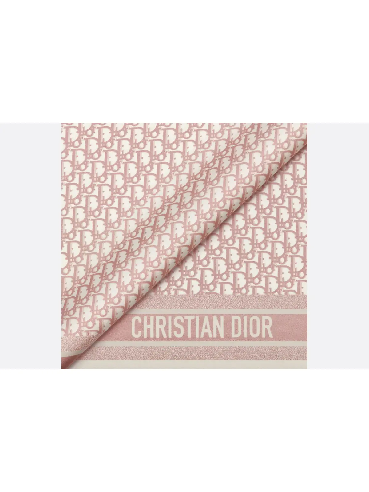 Dior Scarf Oblique Diortwin 90 Square Grey/Pink  - Image 3