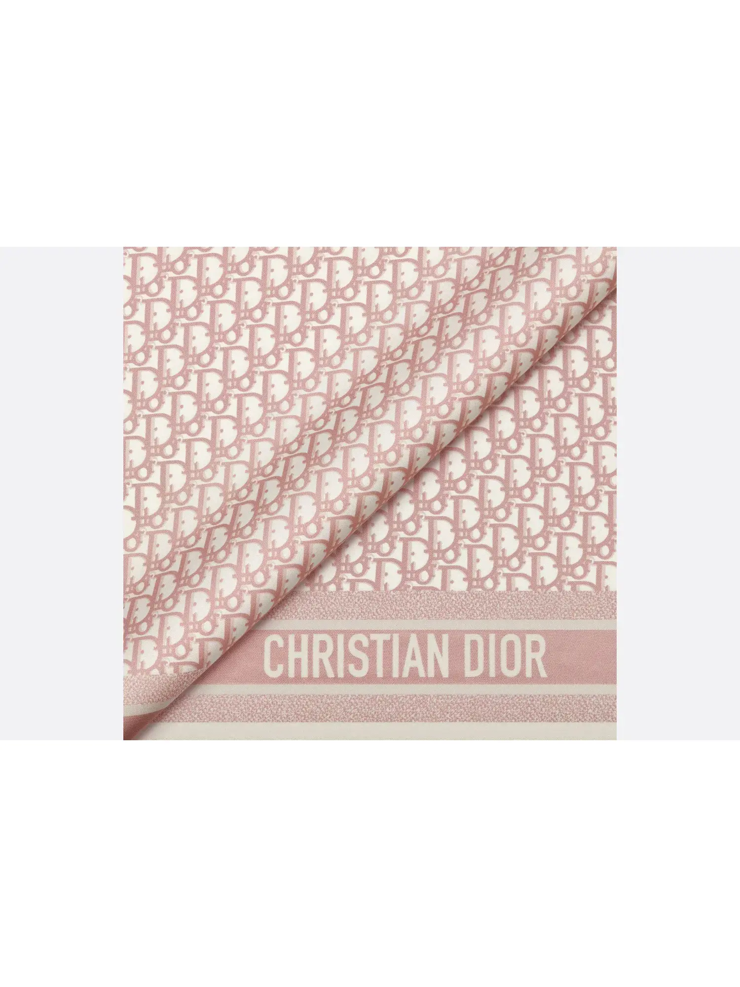 Dior Scarf Oblique Diortwin 90 Square Grey/Pink  - Image 3