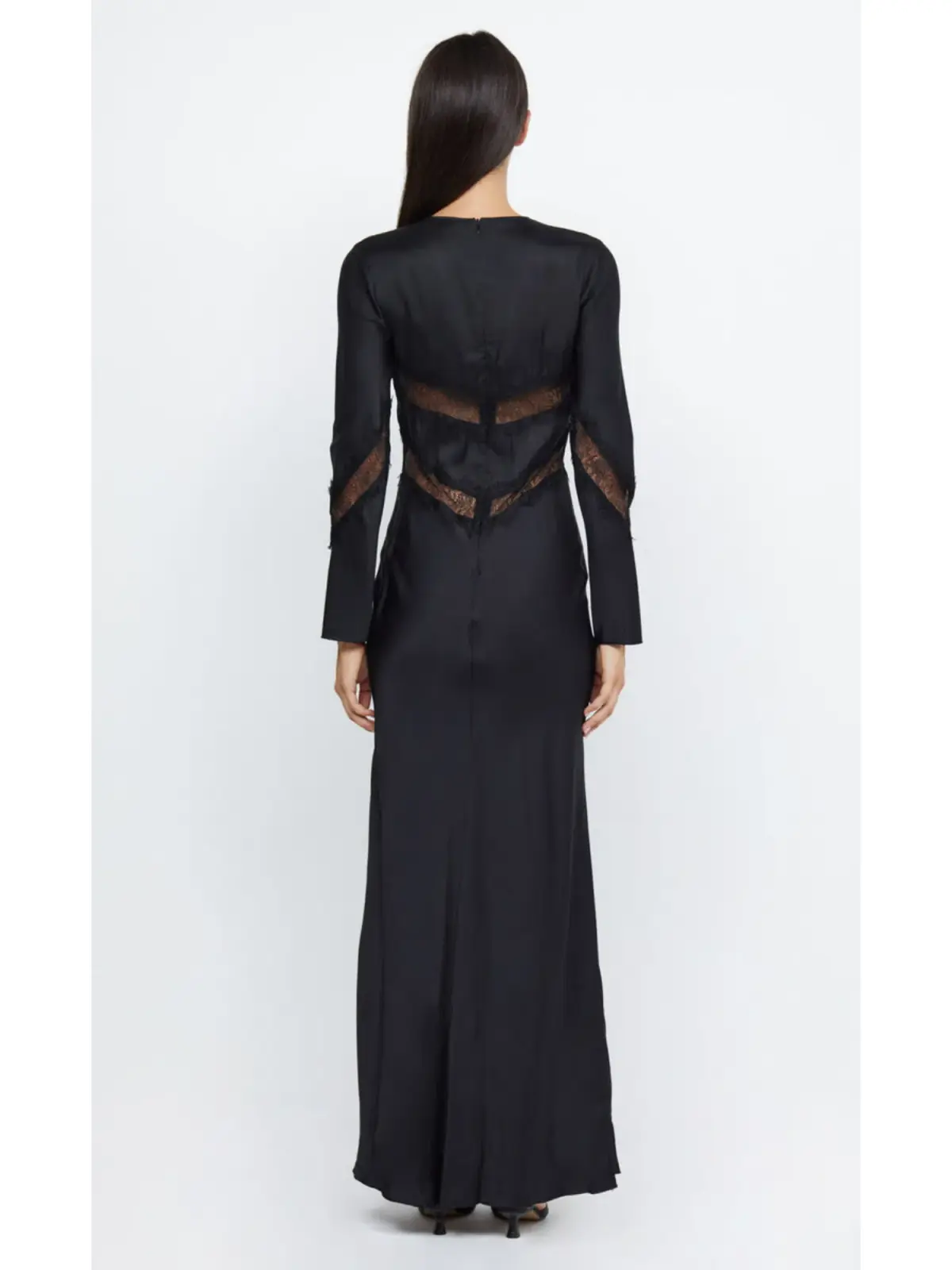 Bec & Bridge Spencer Lace Long Sleeve Maxi Dress Black Size AU 10  - Image 4