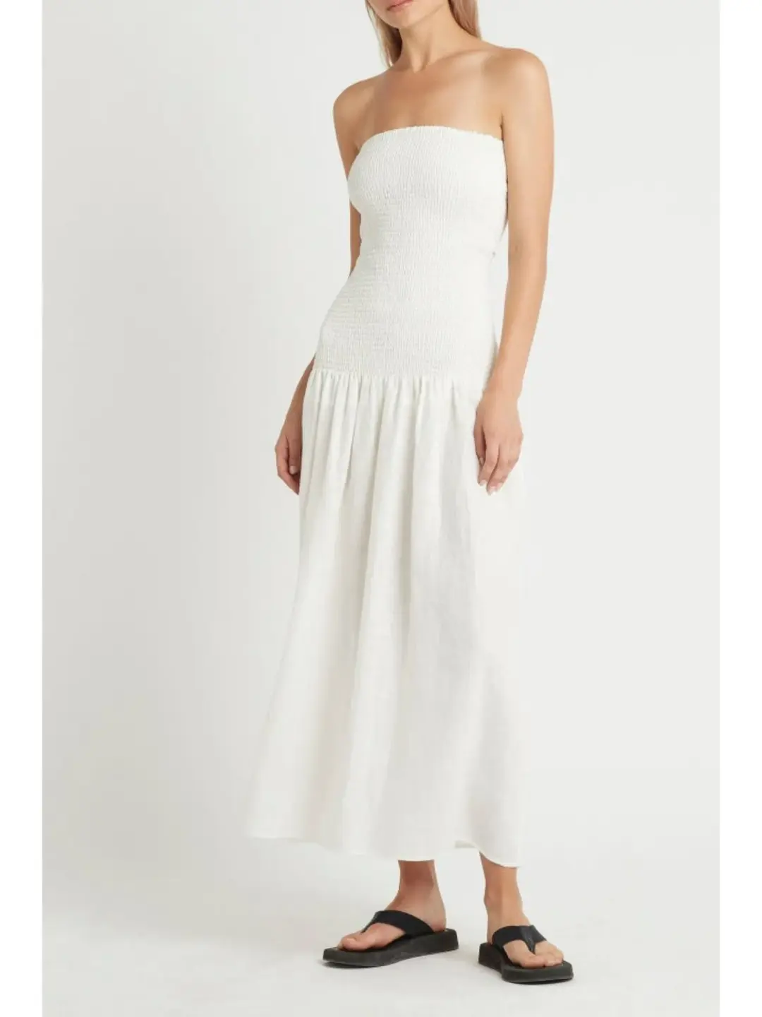 Sir The Label Madelyn Strapless Dress Ivory Size 3 / AU 12  for rent on The Volte - main image