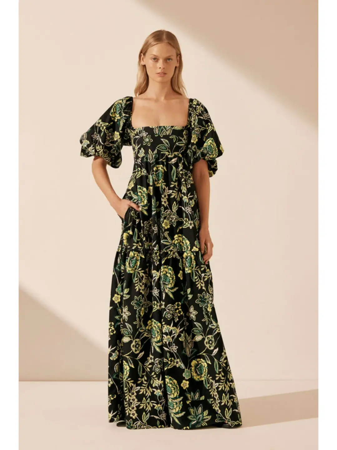 Shona Joy Tiered Maxi Dress Lina Size AU 10 for rent on The Volte - main image