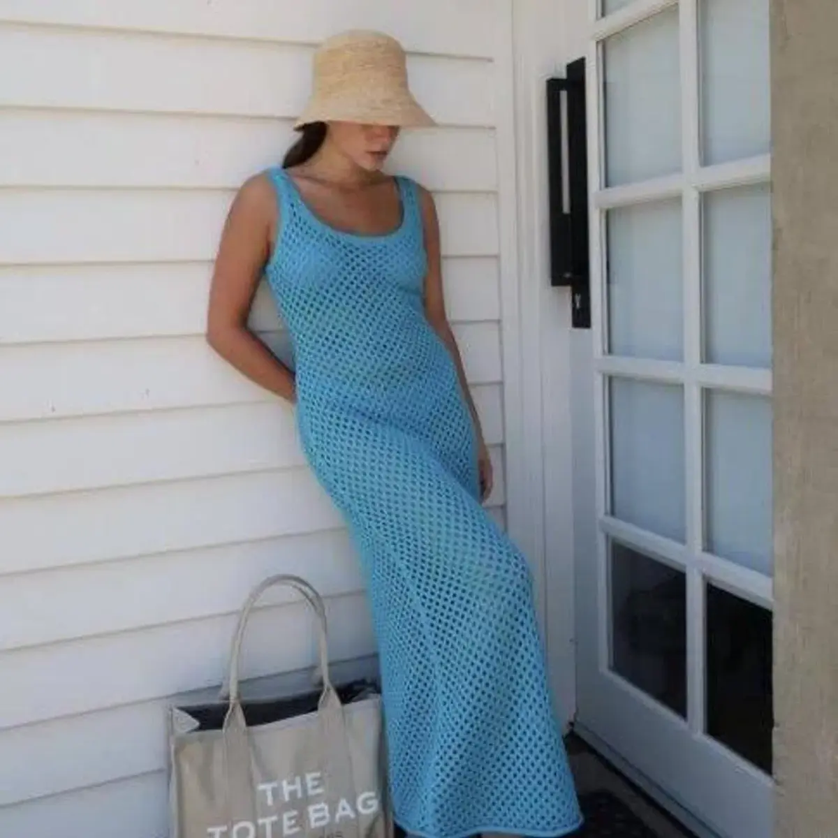 Venroy Blue Crochet Tank Dress Blue Size XS / AU 8  - Image 3