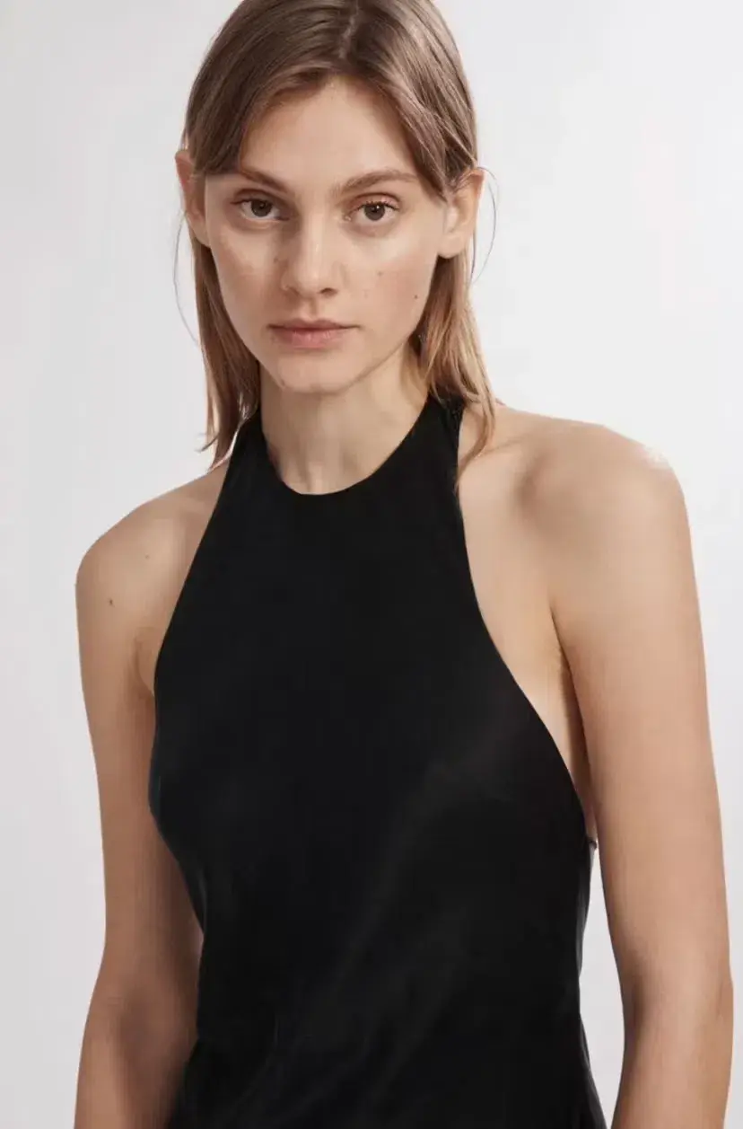 Silk Laundry Halter Dress Black Size XS / AU 6 - Image 2