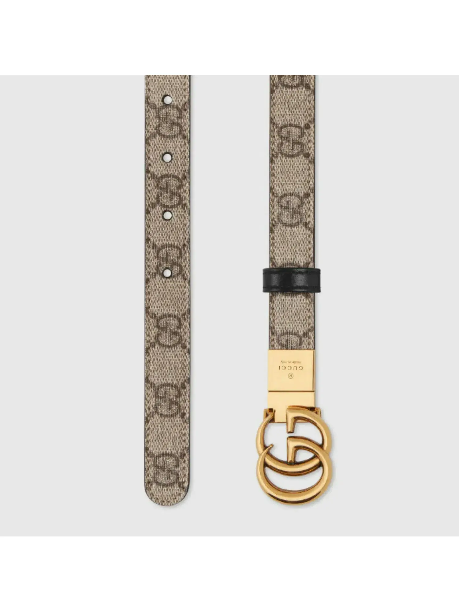 Gucci GG Marmont Reversible Thin Belt Black  - Image 3