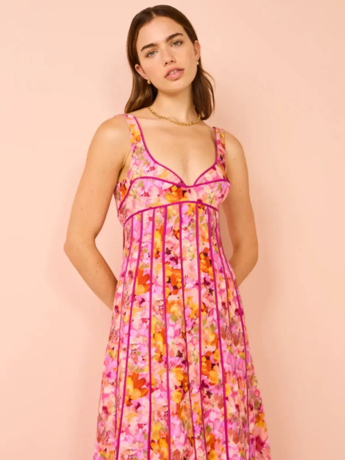 Acler Hansley Midi Dress in Lotus Size AU 14 - Image 2