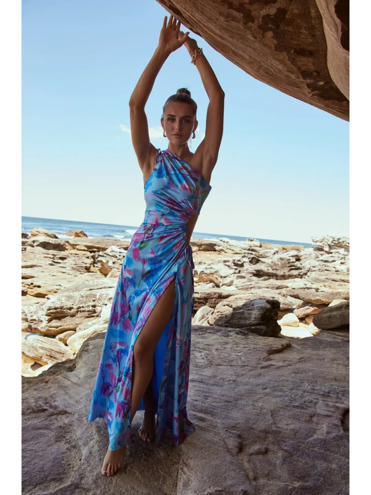 Sonya Moda Nour Zuri Dress Blue Print Size AU 6 - Image 1