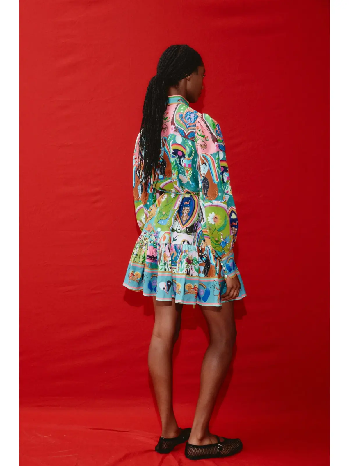 Alemais Evergreen Mini Dress Multi Size AU 16 - Image 3