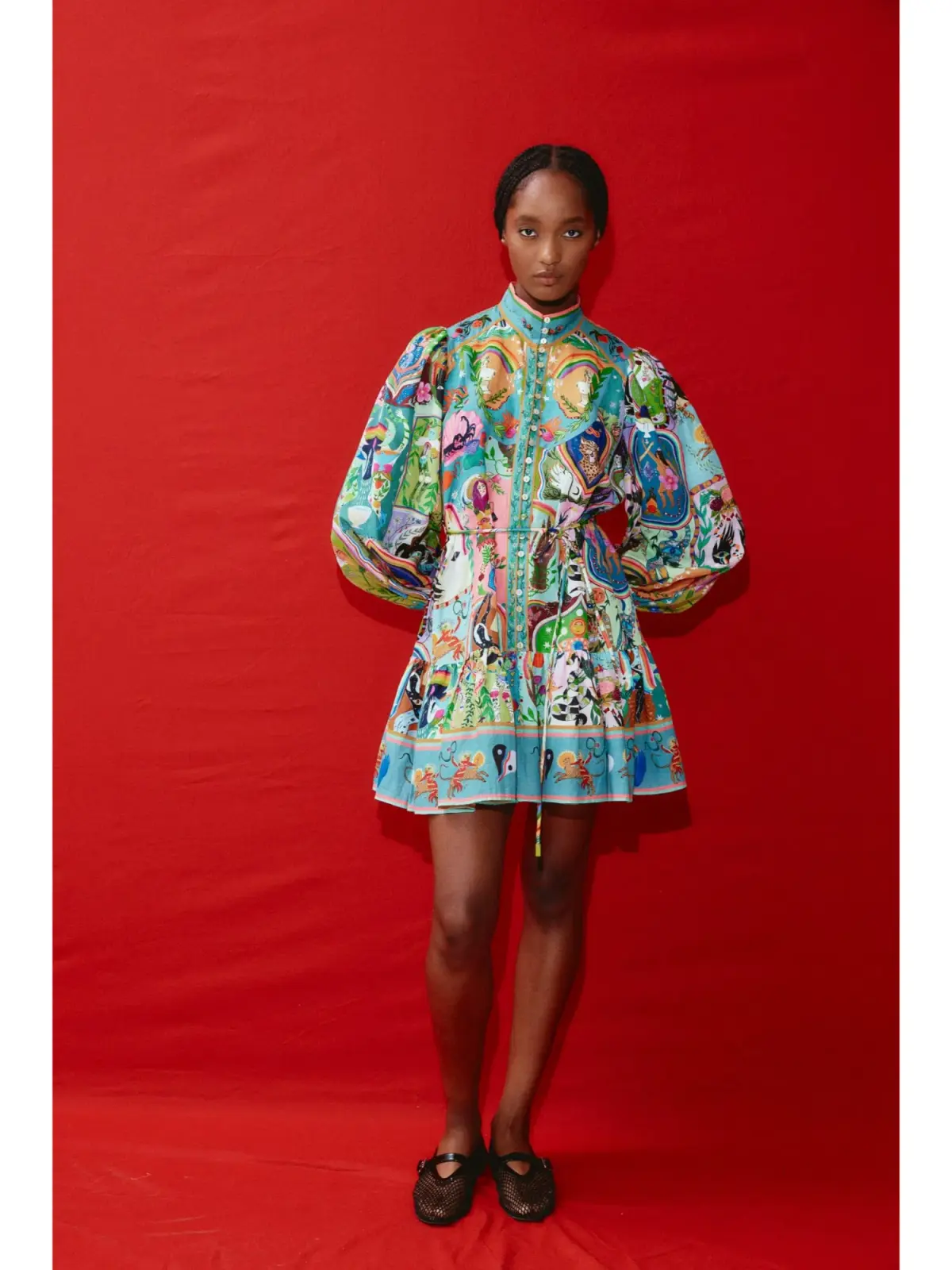 Alemais Evergreen Mini Dress Multi Size AU 16 - Image 1