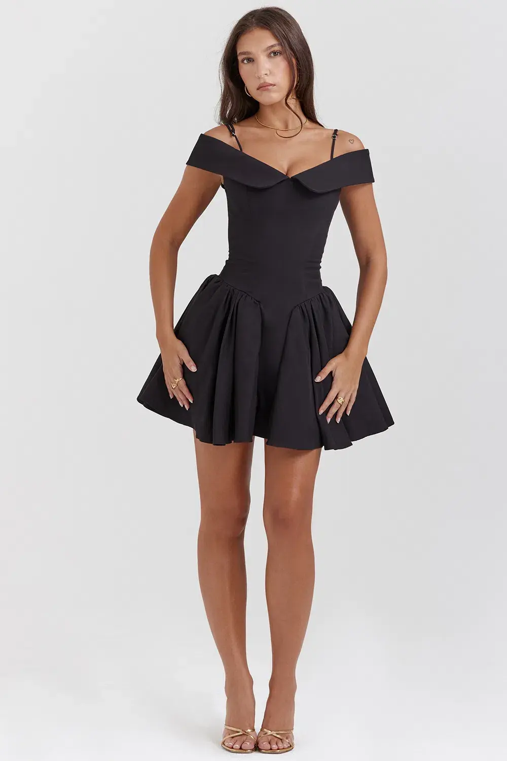 House of CB Elida Mini Dress Black Size S/ AU 8 - Image 1