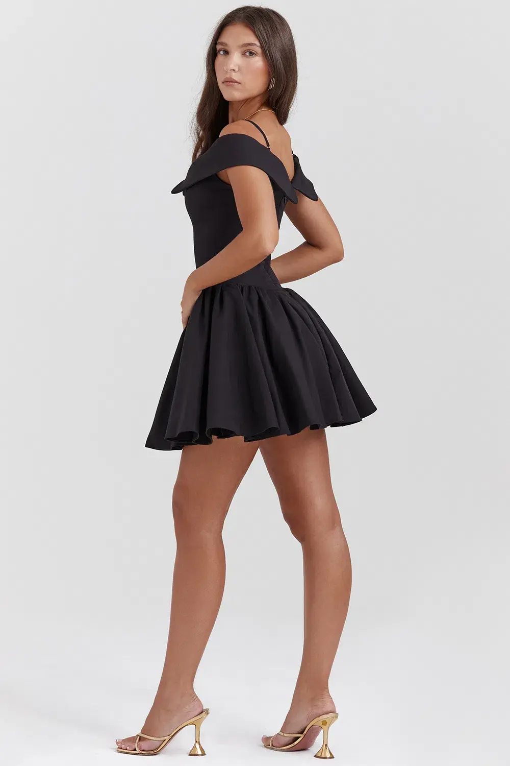 House of CB Elida Mini Dress Black Size S/ AU 8 - Image 4