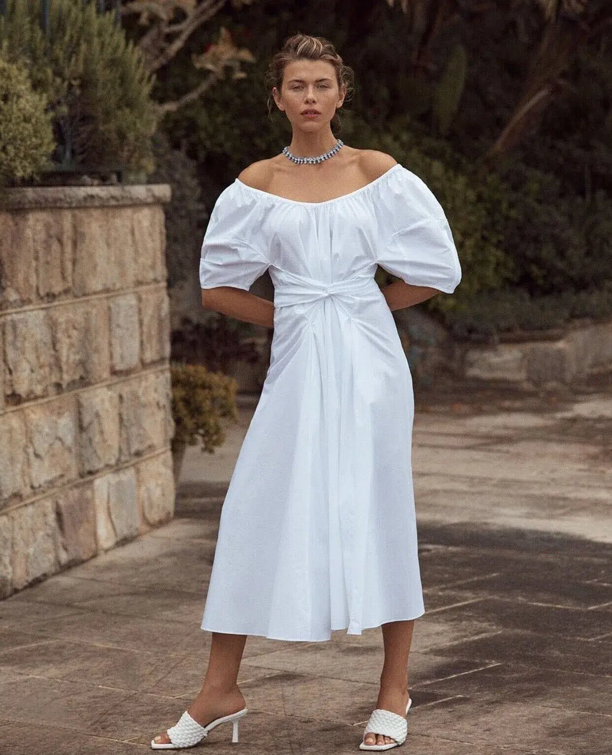 Scanlan Theodore White Cotton Maxi Dress White Size 6 - Image 2
