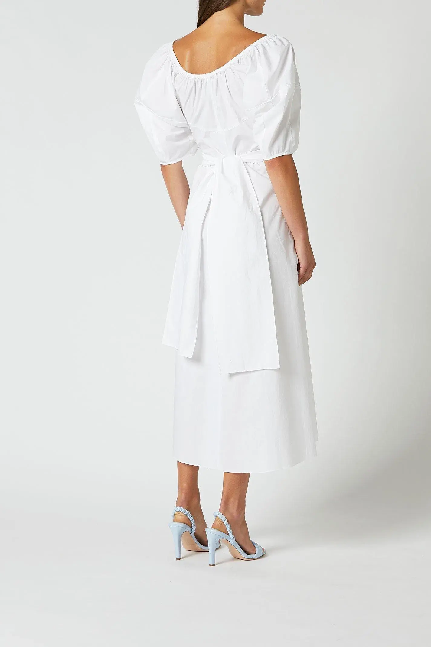 Scanlan Theodore White Cotton Maxi Dress White Size 6 - Image 4