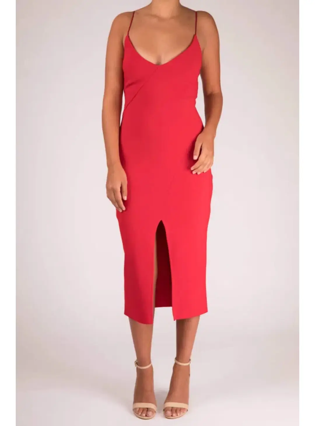Bec & Bridge Tasha Midi Dress Red Size AU 6 for rent on The Volte - main image