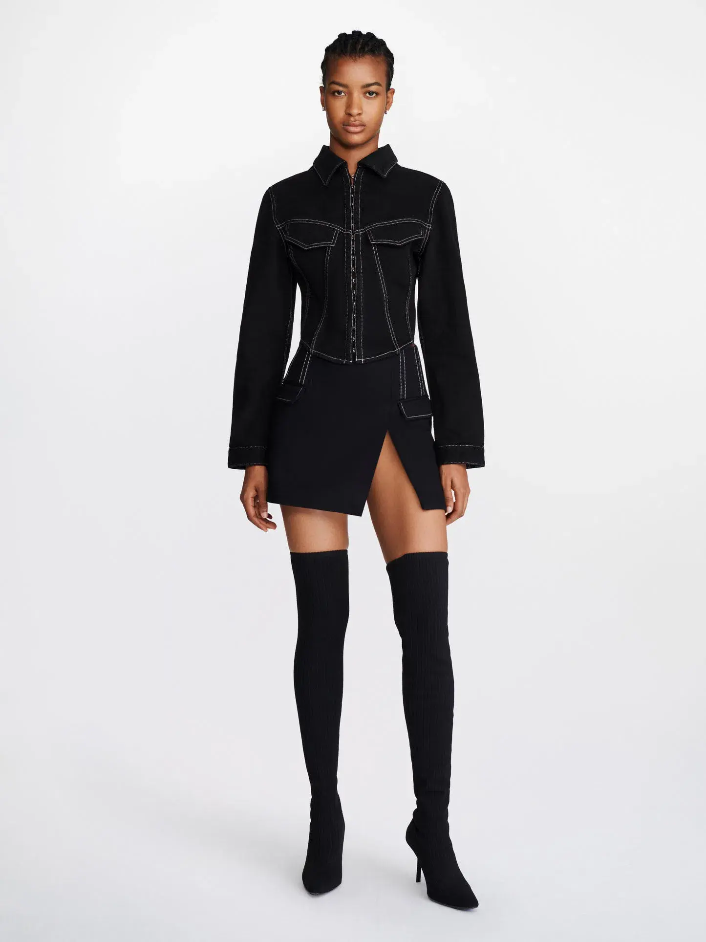 Dion Lee Frame Mini Skirt Black Size 6 - Image 1