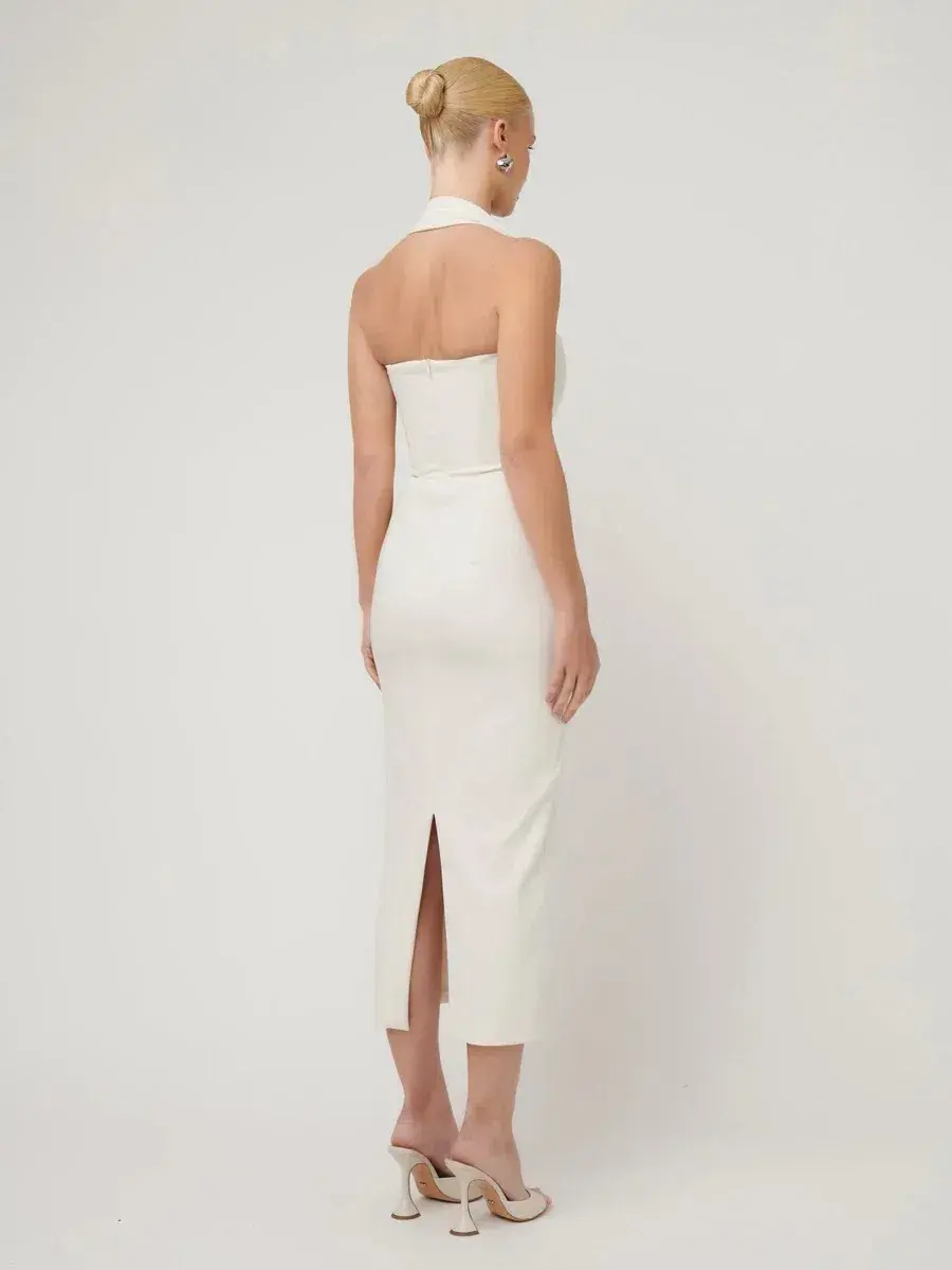 Effie Kats Meline Midi Dress White Size S/ AU 8 - Image 2