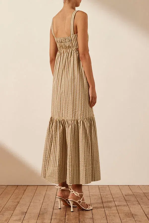 Shona Joy Hele Cut Out Ruched Midi Dress Print Size 10 - Image 3