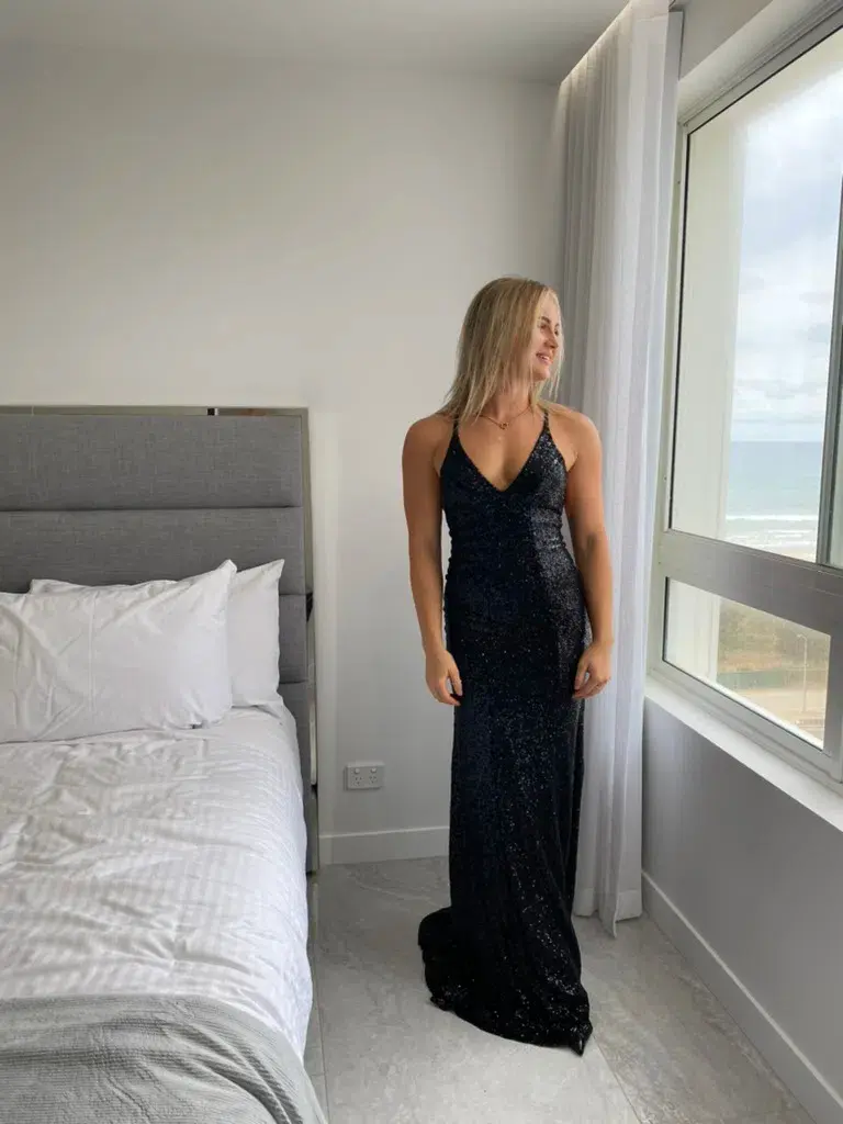 Studio Minc Sequin Gown Black Size S / AU  8 - Image 1