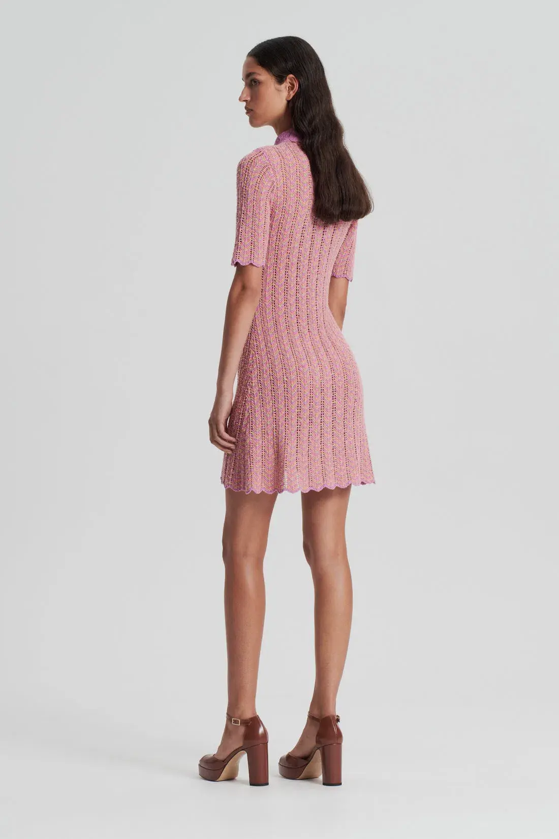 Scanlan Theodore Knit Shirt Dress Pink Size S/ AU 8 - Image 2