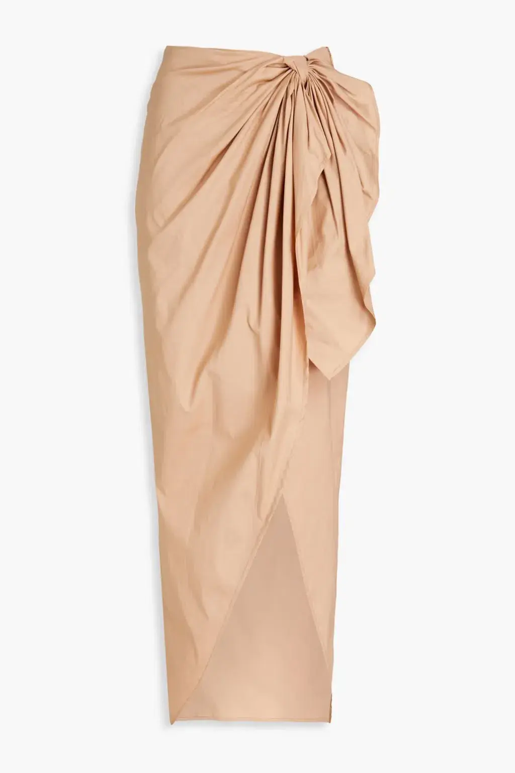 Andrea Iyamah Halima Wrap Poplin Maxi Skirt Beige Size XS / AU 6 - Image 3