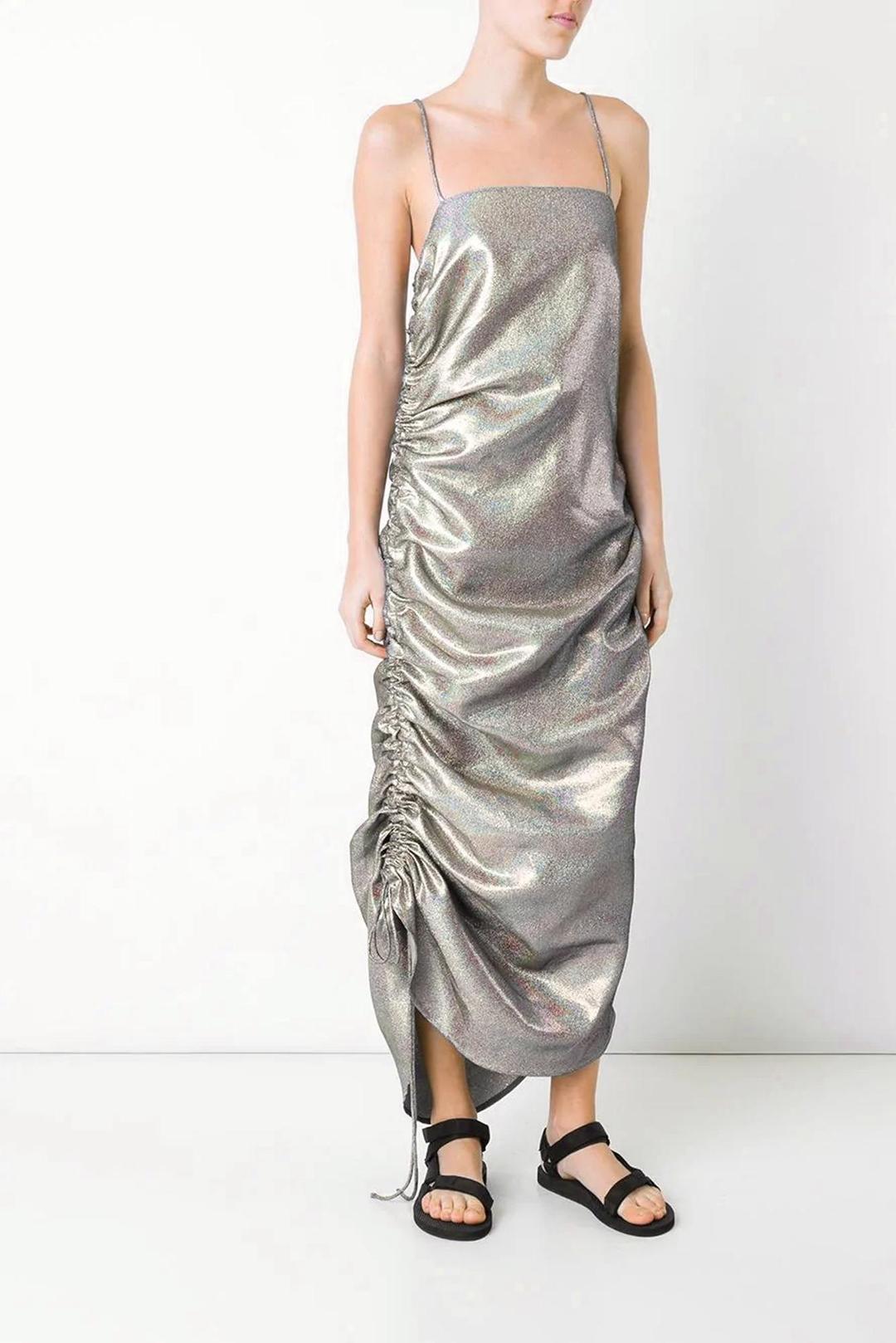 Georgia Alice Blazing Cami Dress Silver Size 8  for rent on The Volte - main image