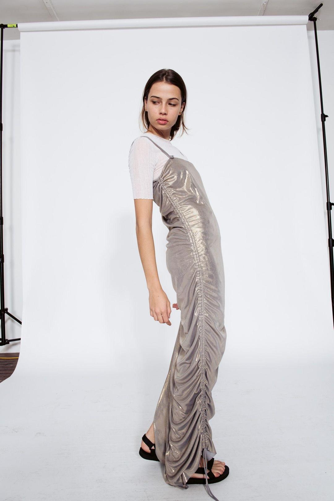 Georgia Alice Blazing Cami Dress Silver Size 8  for rent on The Volte - main image