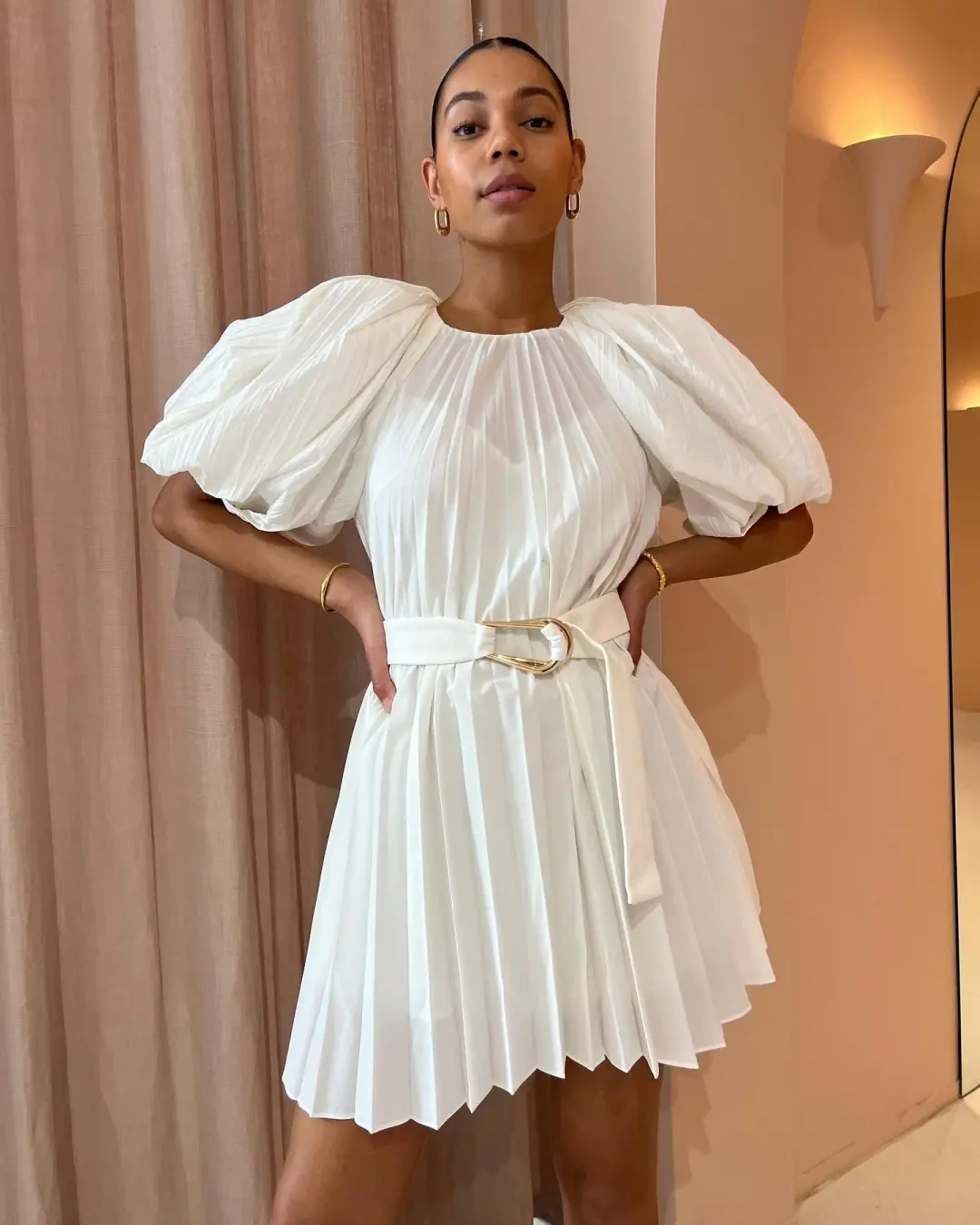 Acler Hudson Dress in Cream Size 12 for rent on The Volte - main image