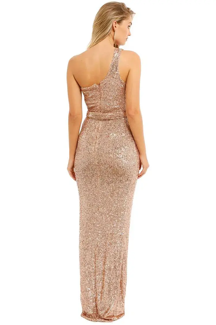 Nookie Palazzo Gown in Rose Gold Size 8 for rent on The Volte - main image