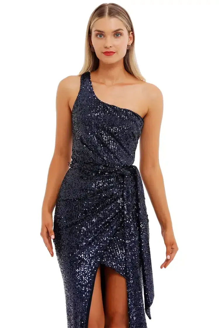 Nookie Palazzo Gown in Navy Size 12 for rent on The Volte - main image