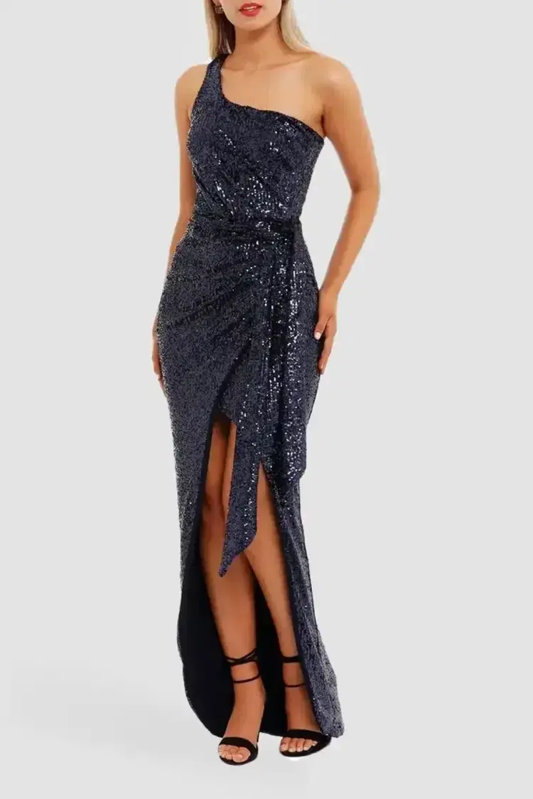 Nookie Palazzo Gown in Navy Size 12 for rent on The Volte - main image