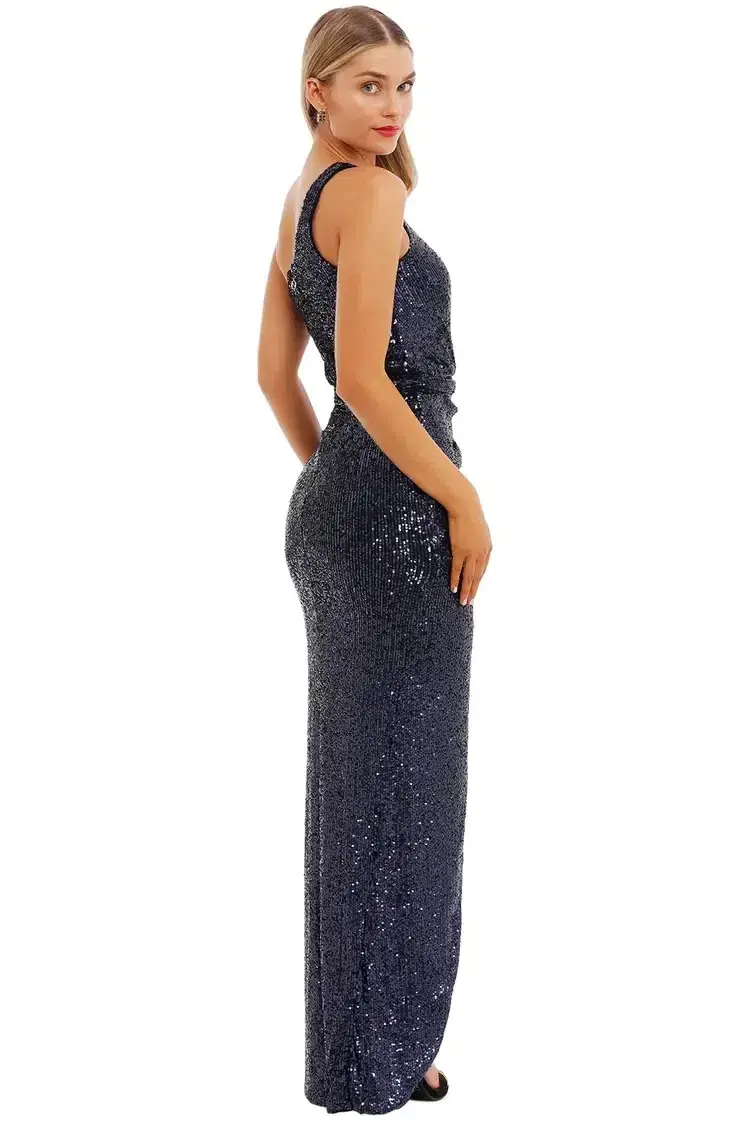 Nookie Palazzo Gown in Navy Size 12 for rent on The Volte - main image