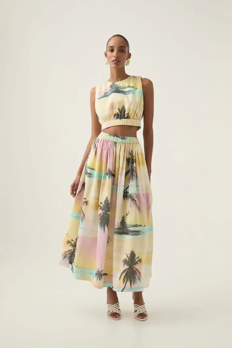 Aje Nicolette Maxi Skirt and Nicolette Elasticated Top size 8 - Image 1
