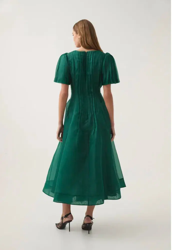 Aje Nova Pleated Midi Dress Size 8 - Image 4