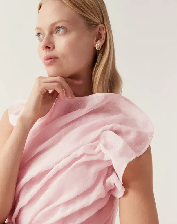 Aje Genesis Dress Soft Pink Size 8 - Image 2
