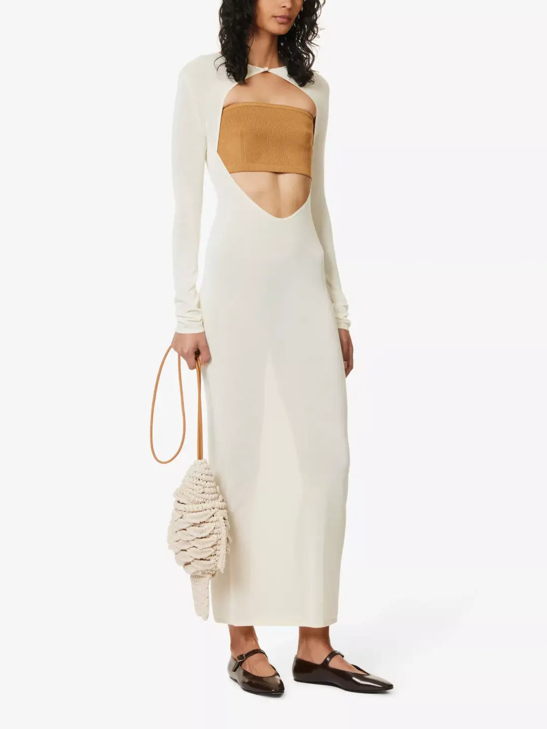 Sir The Label Eva Knit Dress Butter Size 1/8 AU for rent on The Volte - main image