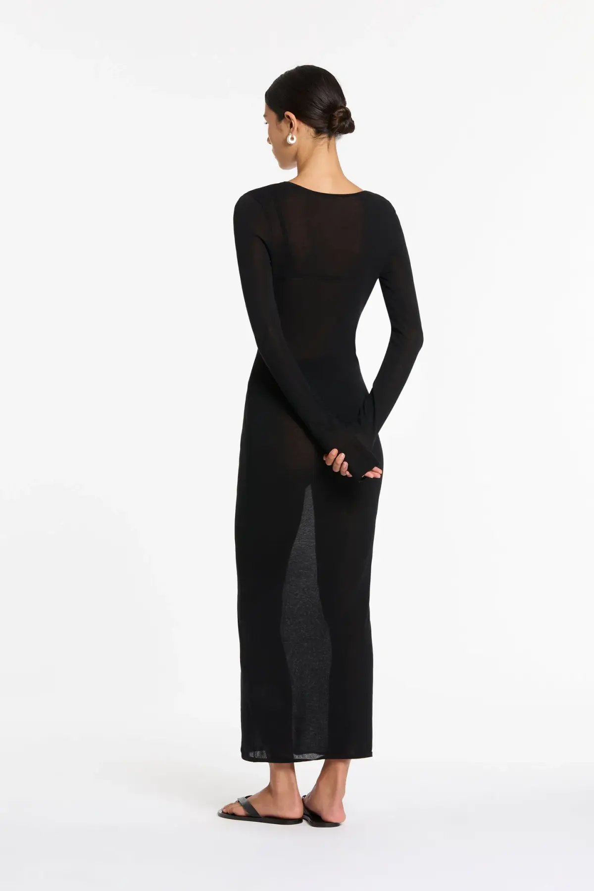 Sir The Label Black Eva Knit Dress Black  Size 3/12 AU - Image 3