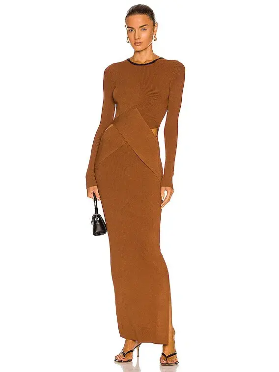 Sir The Label Josephine Draped Dress Hazel Size 1/8 AU for rent on The Volte - main image