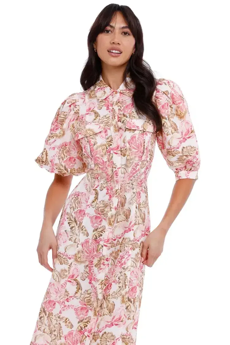 Significant Other Deanna Dress in Sangria Floral Size 6 for rent on The Volte - main image